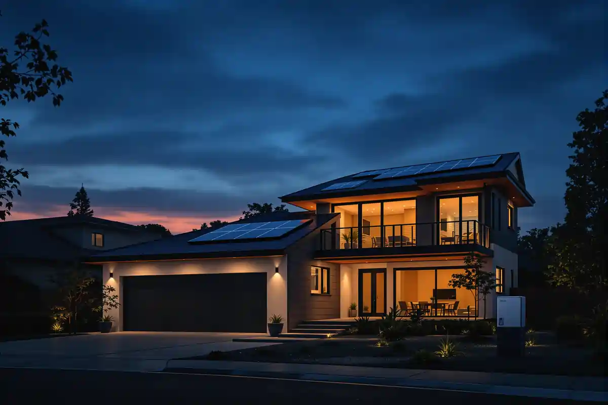 Solar battery storage system connected to home