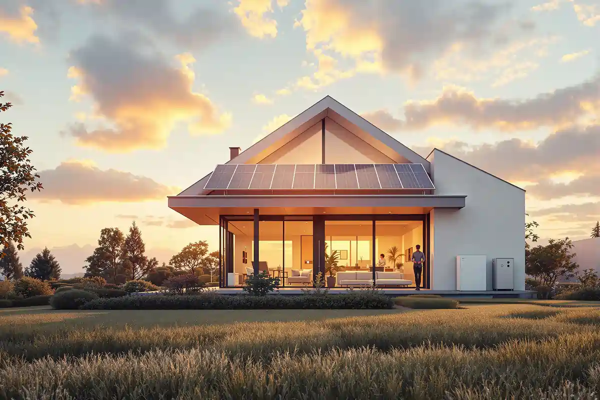 Florida home with solar panels under sunny sky
